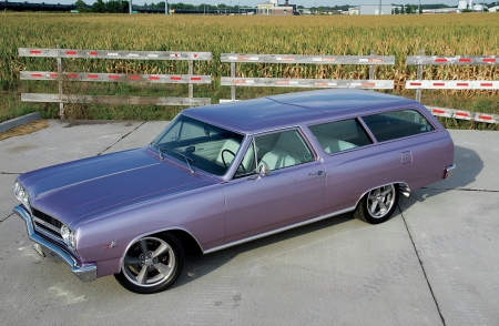 1965-Chevelle-Wagon - classic, purple, 1965, wagon