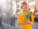 Girl with Flowers