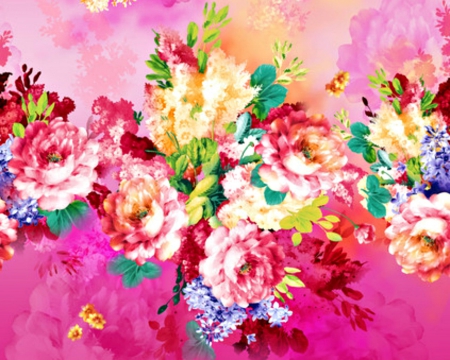 Floral art - art, abstract, flowers, draw