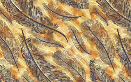 â™¥ - feather, orange, yellow, texture, abstract