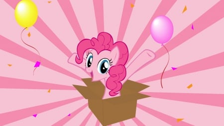 Pinkie Pie - pony, friendship is magic, my little pony, cartoon, pinkie pie, surprise