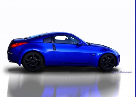 STEEL BLUE Z CAR - steel, car, z, blue