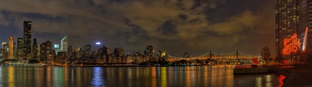 New York Panorama - new york, hd, modern, landscape, panorama, night, city