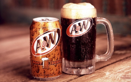 A & W Root Beer - can, root beer, stilllife, mug