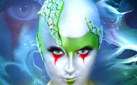 alien - alien, art, girl, fantasy