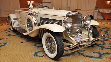 Duesenberg - car, Convertible, Duesenberg, White, 1930