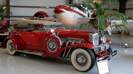 Duesenberg - red, duesenberg, beechcraft, 18, 1932