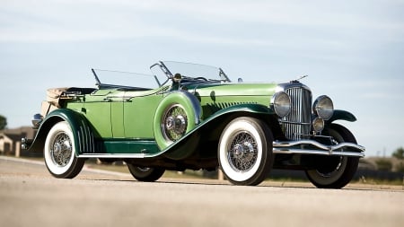 Duesenberg - green, model a, duesenberg, j243