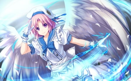 Angel - sailor, game, angel, girl, magic, wings, cg