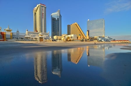 Atlantic City - casino, hotels, ocean, water