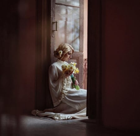 â™¥ - flowers, lady, model, soft