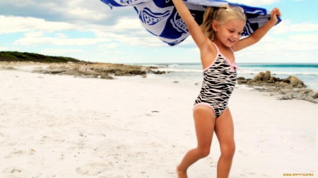 cute girl - mood, swiimsuit, enjoy, beach