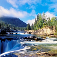 Elbow River and Falls, Kananaskis Country, Alberta, Canada