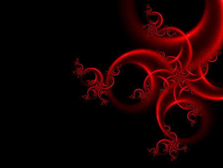 Red Dragon - black, red, fractal