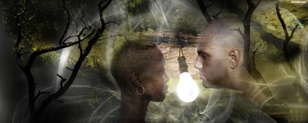 COMMUNICATION - digital, communication, woods, woman, man, art