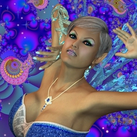 Fractal Fairy in Blue