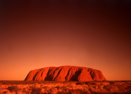 Ayres Rock, Australia - desert, australia, rock mountain formation