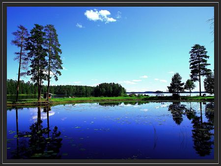 blue nature of finland - nature, blue, finland