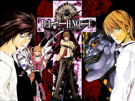 Death Note - l, yagami, death note, misa, light