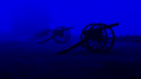 battlefield - field, fog, blue, battlefield