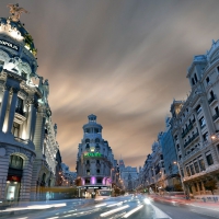 wonderful view of a madrid street