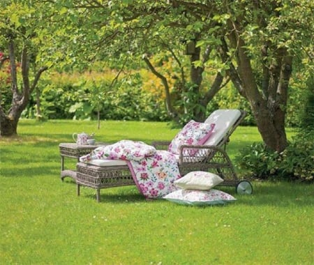 garden tea - garde, nature, tea, nap chair