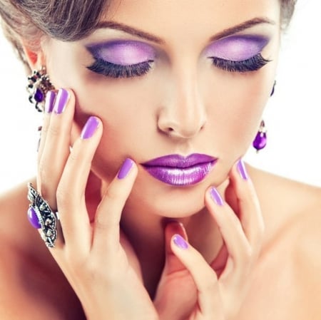 Purple Beauty - lady, purple, sonyazhuravetc, fashion, beauty