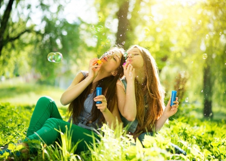 â™¥ - ladies, beauty, bubbles, blowing