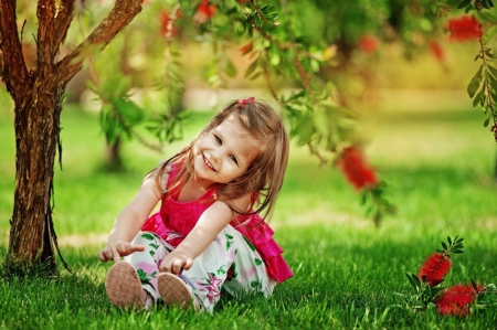 ♥ - flowers, cute, child, photography