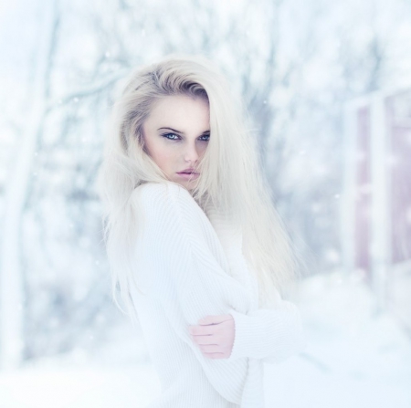 ♥ - beauty, winter, model, soft