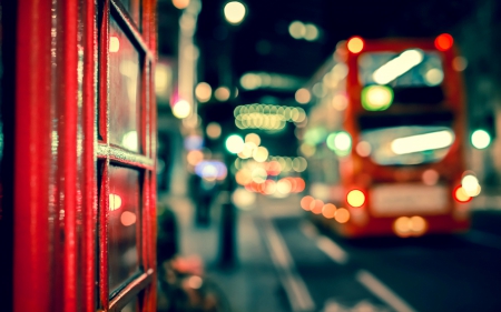 Bokeh - bokeh, London, splendor, road, city, city lights