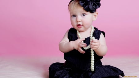 cute girl - black, girl, cute, frock