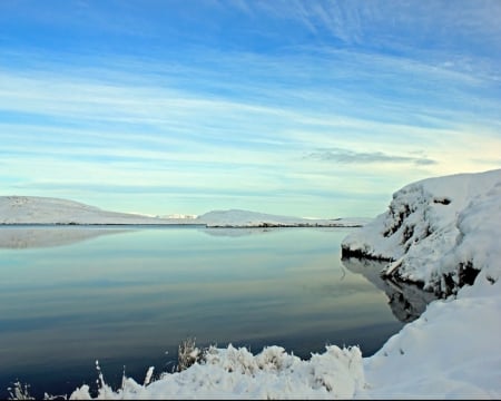 scotland - hill, loch, winter, cold, snow, lake, scotland