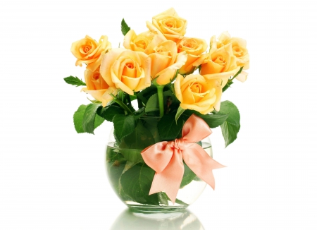 * ROSES * - flower, roses, flowers, yellow, nature