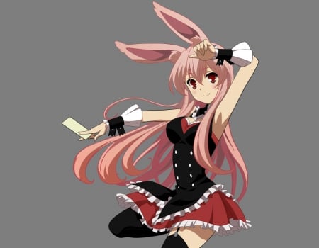 KuroUsagi - card, kurousagi, pink hair, bunny ears