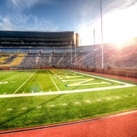 michigan university huge football stadium hdr