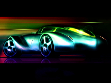 Aeromax - glow, neon, color, car