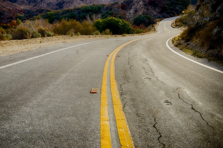 Winding Mountain Road in California