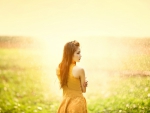 girl in field