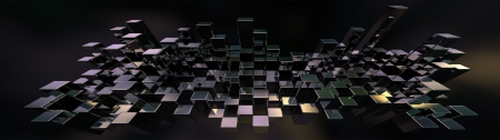 Abstract Cubes - Cubes, Monitor, HD, 3D, Dual, Abstract