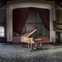 abandoned music room