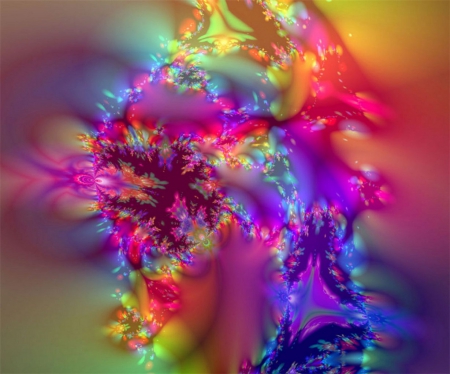 Gorgeous Abstract Burst - abstract, yellow, blue, pink, orange, colorful, purple, green, bright