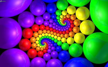 Colorful Balls - hd, balls, abstract, 3d, colorful