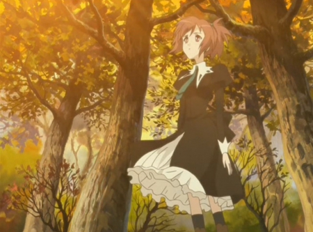 SP: Windy Path - nice, female, aoi nagisa, anime girl, brown hair, windy, pretty, anime, plant, tree, scene, maiden, nagisa, blow, lady, girl, flow, aoi, long hair, strawberry panic, gown, lovely, nagisa aoi, forest, jungle, blowing, sweet, breeze, dress