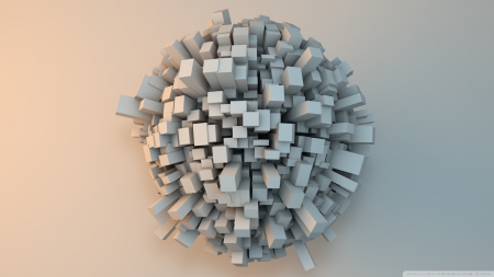 Cubic Sphere - hd, abstract, 3d, cubic, sphere