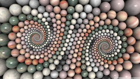 Spiral Balls - hd, balls, abstract, 3d, spiral