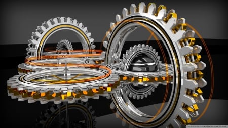 Concentric Gears - hd, abstract, 3d, gears, concentric