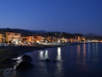 evening on a seaside italian town