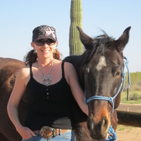 cowgirl with horse no cowgirl hat