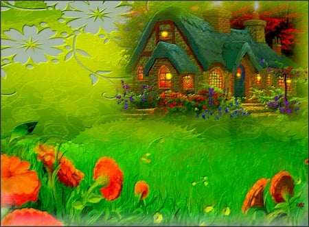 Casa de gnomos - color, pasion, vista, union